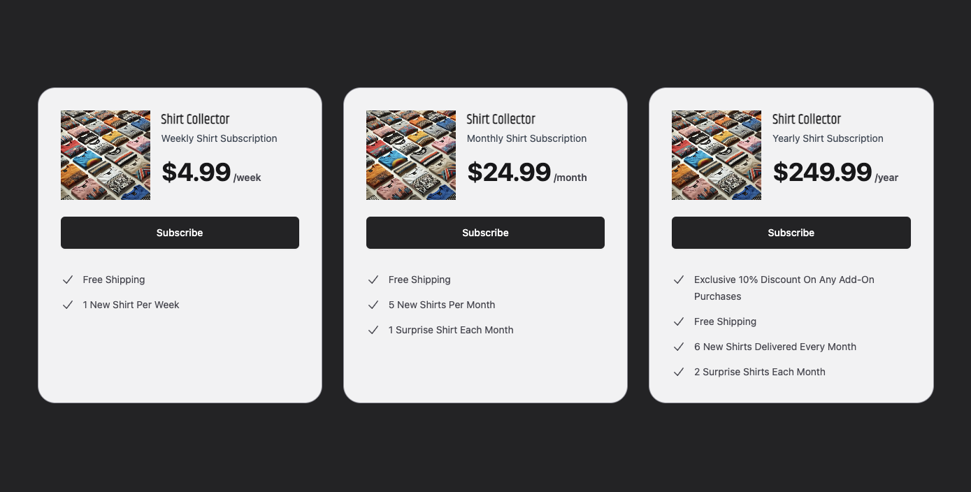 Pricing Tables provided by RapidSaaS Conduit